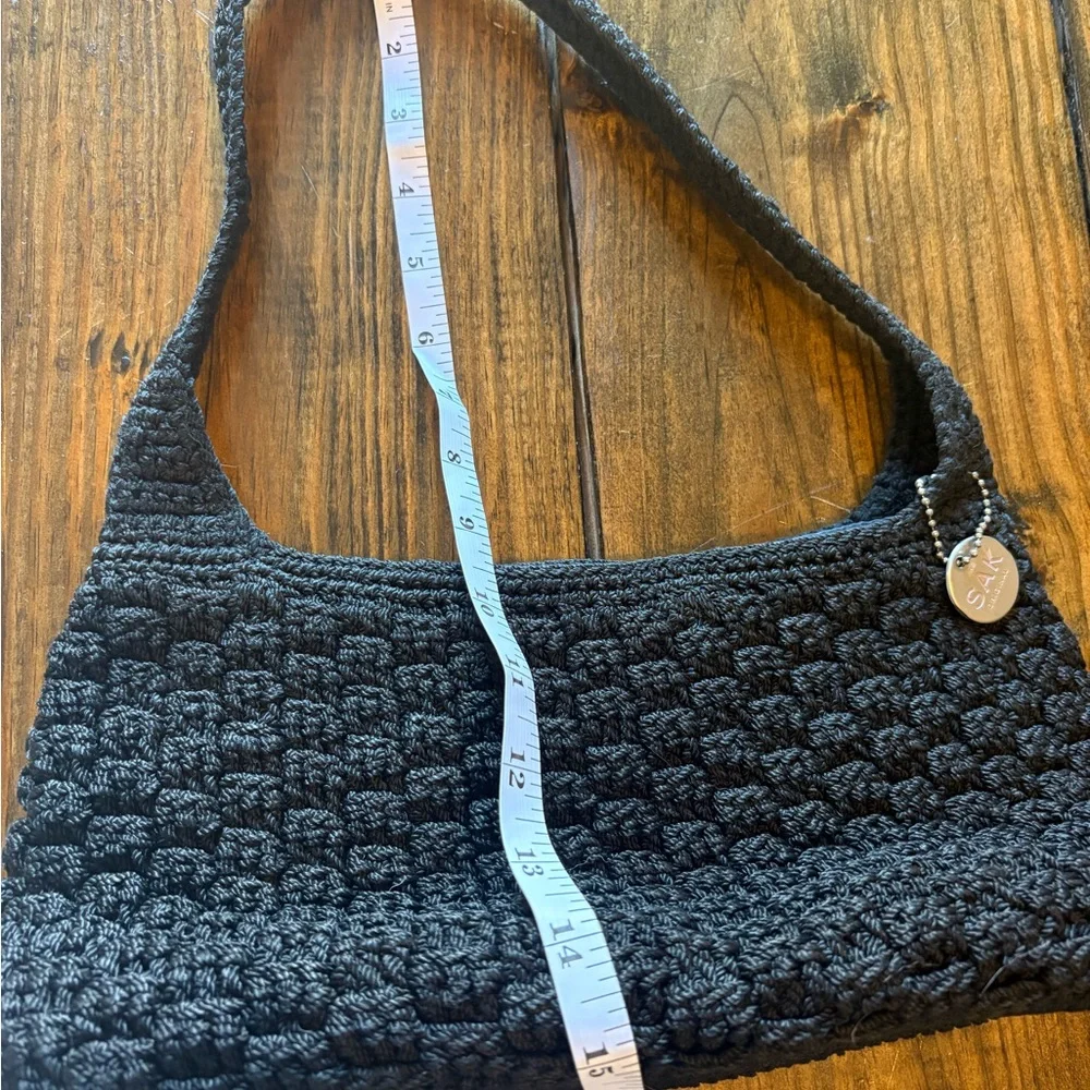 The Sak Black Textured Hobo Bag